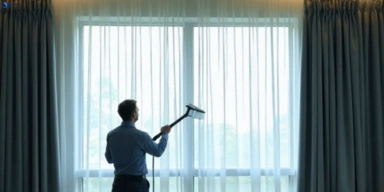 Commercial curtain stain removal service maude-vic hotels offices restaurants